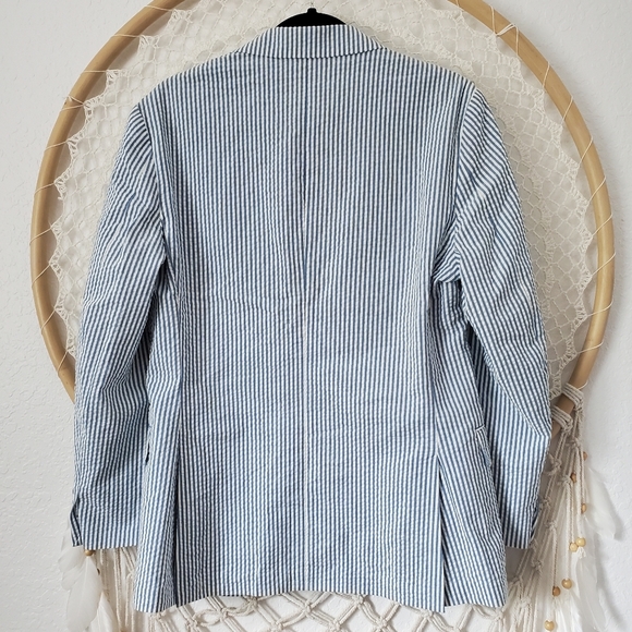 J Crew Ludlow Seersucker Blazer slim unstructured - Picture 3 of 12